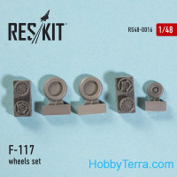 RESKIT  48-0016 Wheels set 1/48 for F-117