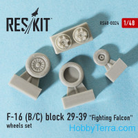 RESKIT  48-0024 Wheels set 1/48 for F-16 (B/C) Block 29-39 Fighting Falcon