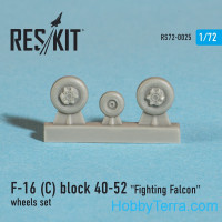 RESKIT  72-0025 Wheels set 1/72 for F-16 (C) Block 40-52 Fighting Falcon