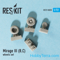 RESKIT  72-0028 Wheels set 1/72 for Mirage III (B,C)
