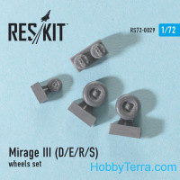 RESKIT  72-0029 Wheels set 1/72 for Mirage III (D/E/R/S)