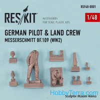 RESKIT  48-0001 German pilot & land crew Messerschmitt Bf.109 (WW2)