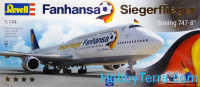 Model Set. Boeing 747-8 Fanhansa Siegerflieger incl. accessories