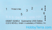 Revell  05067 USS Dallas (SSN-700) submarine