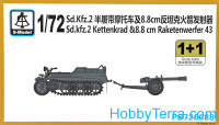 Sd.Kfz.2 & 8.8 cm Raketenwerfer 43 (2 model kits in the box)