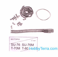 Assembled metal tracks for T-70M, T-80, Su-76, Su-76M