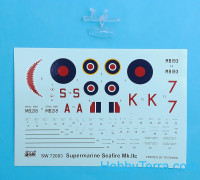 Sword  72083 Seafire Mk.IIc (2 decals versions) RAF fighter