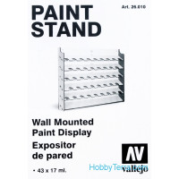 Paint stand. Wall Mounted Paint Display, 43x17ml