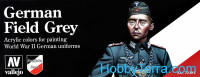 Model Color Set. German field grey. German uniform WWII, 8pcs