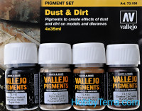 Pigments Set. Dust & Dirt, 4pcs