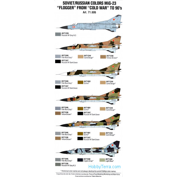71.607 Vallejo Model Air Set - Airwar Colour Series - 71.607 Soviet/Ru