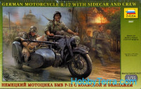 German motorcycle R-12 with sidecar and crew