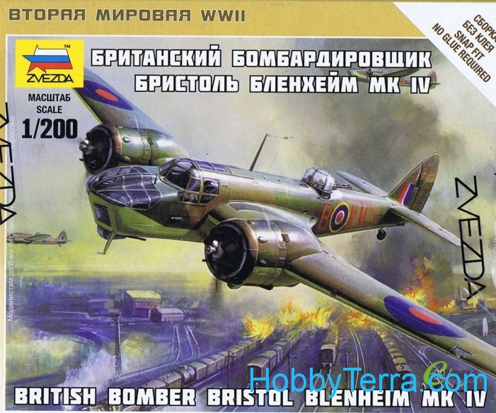 ブリストルブレナムのmk Ivイギリスの爆撃機 Zvezda 6230 Hobbyterra Com