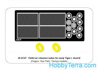 Aber  35-A127 Feifel air cleaners tubes for early Tiger I, Ausf.E (Sd.Kfz.181) (Rye Field Model, Dragon, Tamiya)