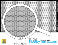 Nets interlace look and hexagonal (80x45mm) 1,85x1,7mm