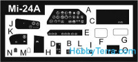 Ace  7259 Photo-etched set Mi-24A cockpit interior, for Zvezda kit