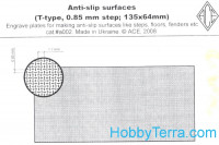 Anti-slip surfaces (T-type, 0.85mm step; 135x64mm). cat#a002