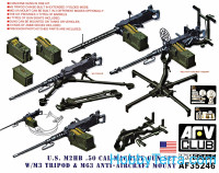 U.S. M2HB .50cal machine gun set W/M3 Tripod and M63 anti-aircraft mount