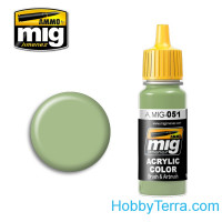 Acrylic color. Medium light green