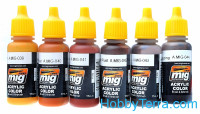 MIG (AMMO)  7106 Smart Set. Rust Effects colors