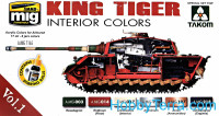 Special set for Takom. King Tiger, interior color, set 1