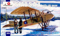 SPAD S.A.4 biplane with ski gear