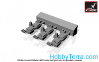 Armory  AC7334b 1:72 tracks (solid teeth) for M1 Abrams series mid type w/ drive wheels