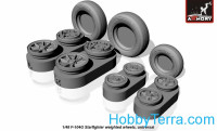Wheels set 1/48 for F-104G Starfighter (w/ optional nose wheels)