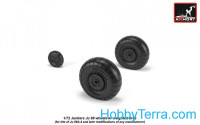 Wheels set 1/72 Junkers Ju 88A-4 late w/weighted tires