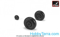 Wheels set 1/72 Junkers Ju 188 w/weighted tires