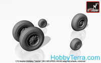 Wheels set 1/72 weighted for Hawker-Siddeley 