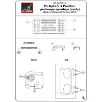 Armory  AR pe7251a Pz.Kpfw.V A Panther periscope openings, early (universal)