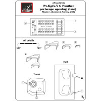 Armory  AR pe7251e Pz.Kpfw. VG Panther periscope openings, late (universal)