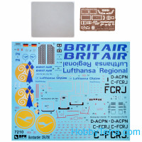 Big Planes kits  7214 Bombardier CRJ-700 Lufthansa Regional