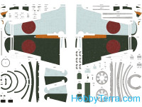 KM 002 Ki-43 II Kai Hayabusa, modelo de papel