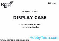 Display case for 1/700 ship model