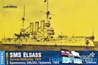 German SMS Elsass Battleship, 1904 (full hull version)