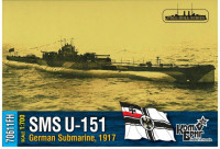 German U-151 Submarine, 1917 (water line, full hull version)