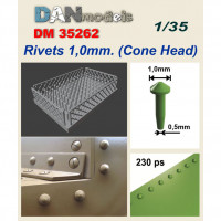 Rivets 1mm (cone head)