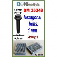 Hexagonal bolts, 1mm
