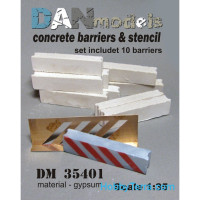Concrete barriers. Set for check-point, 10pcs