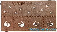 DAN models  35543 Photo-etched set 1/35 Stencil for applying traces of hands and dog's paws