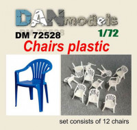 Accessories for diorama. Plastic chairs 12 pcs