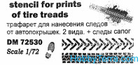 DAN models  72530 Stencil for prints of tire treads
