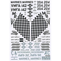 Authentic Decal  4823 Modern US MARINE corps. F-18 Hornet, VMFA-142, VMFA-312