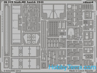 Photo-etched set 1/35 StuG.III Ausf.G 1943, for Dragon6581 kit