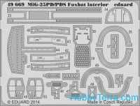 Eduard  49669 Photo-etched set 1/48 MiG-25PD/PDS Foxbat interior (self adhesive), for Kitty Hawk kit