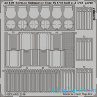 Eduard  53159 Photo-etched set 1/72 German Submarine Type IX C/40 hull pt. 2, for Revell kit