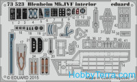 Photo-etched set 1/72 Blenheim Mk.IVF interior, for Airfix kit