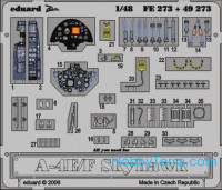 Photo-etched set 1/48 A-4E/F Skyhawk Color, for Hasegawa kit